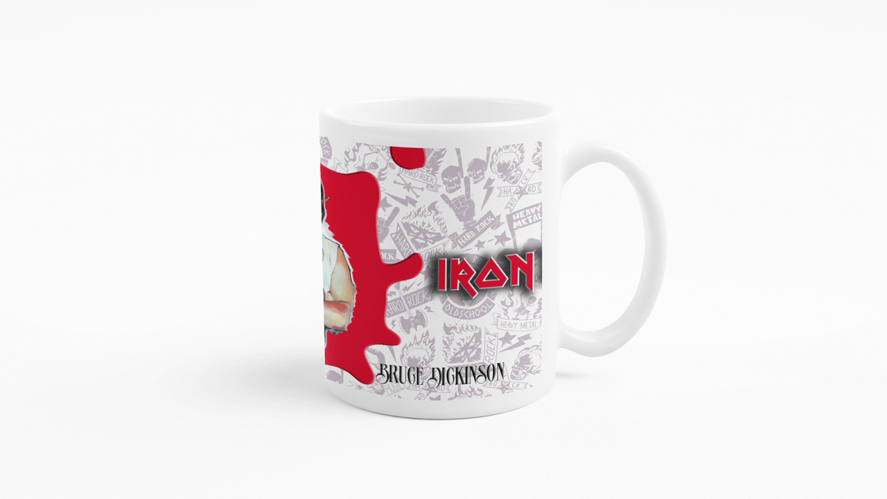 TAZONES TAZAS BLANCAS IRON MAIDEN BRUGE DICKINSON ROCK MUSIC - 3
