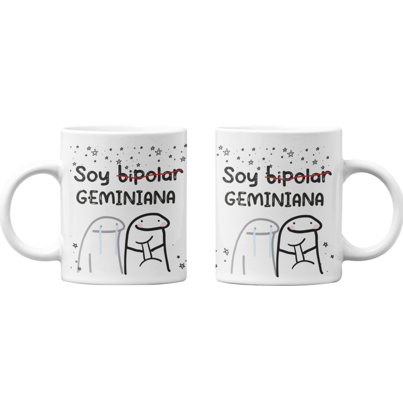 TAZONES TAZAS BLANCAS SOY BIPOLAR GEMINIANA HOROSCOPO - 1