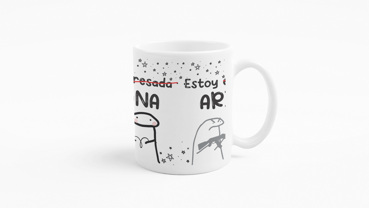 TAZONES TAZAS BLANCAS ESTOY ESTRESADA ARIANA HOROSCOPO - 3