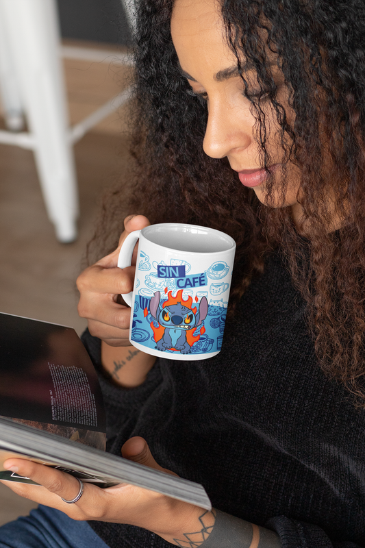 TAZONES TAZAS BLANCAS STITCH LILO Y STITCH CON Y SIN CAFE - 4