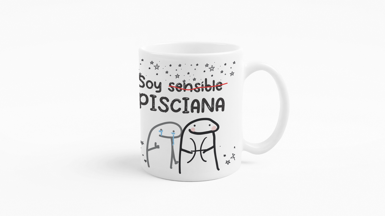 TAZONES TAZAS BLANCAS SOY SENSIBLE PISCIANA HOROSCOPO - 3