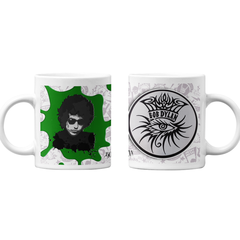 TAZONES TAZAS BLANCAS BOB DYLAN ROCK MUSICA - 1