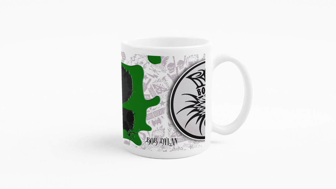TAZONES TAZAS BLANCAS BOB DYLAN ROCK MUSICA - 3
