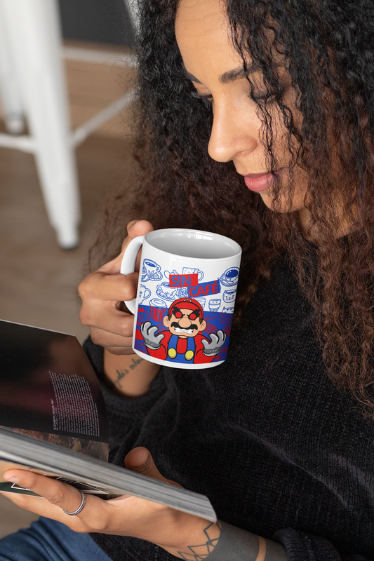 TAZONES TAZAS BLANCAS MARIO BROS CON Y SIN CAFE - 4