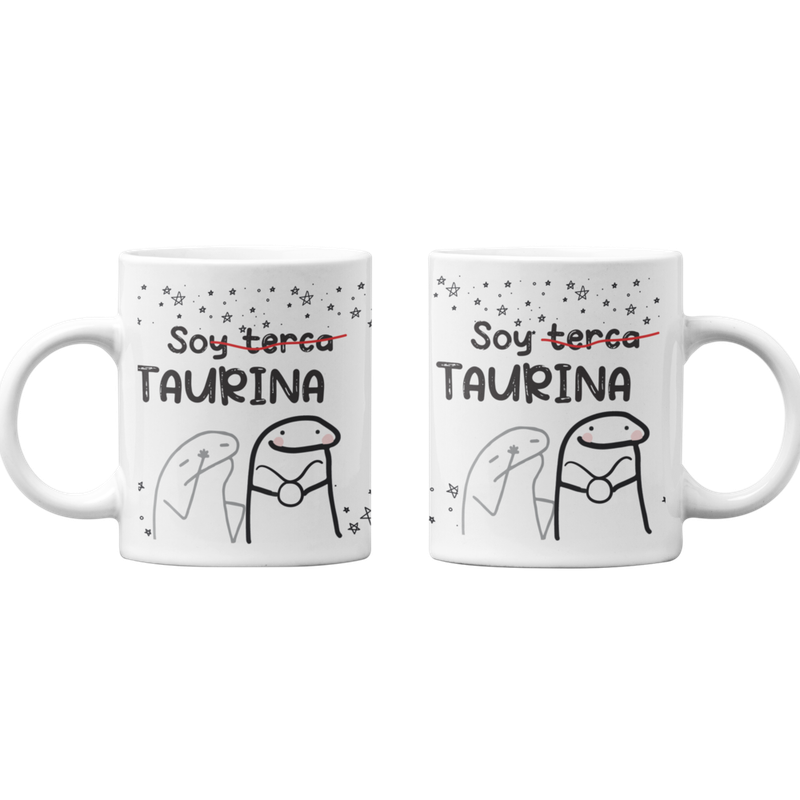 TAZONES TAZAS BLANCAS SOY TERCA TAURINA HOROSCOPO - 1
