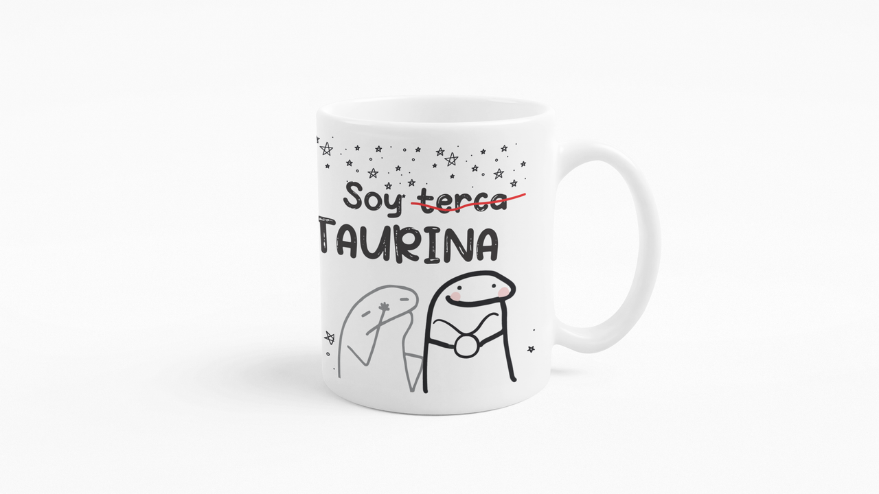 TAZONES TAZAS BLANCAS SOY TERCA TAURINA HOROSCOPO - 3