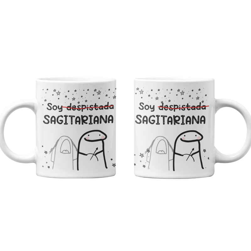 TAZONES TAZAS BLANCAS SOY DESPISTADA SAGITARIANA HOROSCOPO - 1