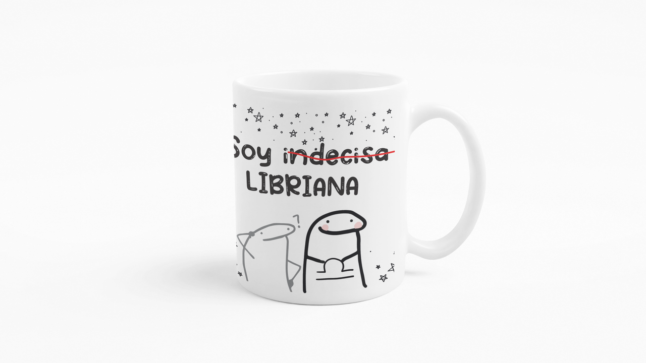 TAZONES TAZAS BLANCAS SOY INDECISA LIBRIANA HOROSCOPO - 3