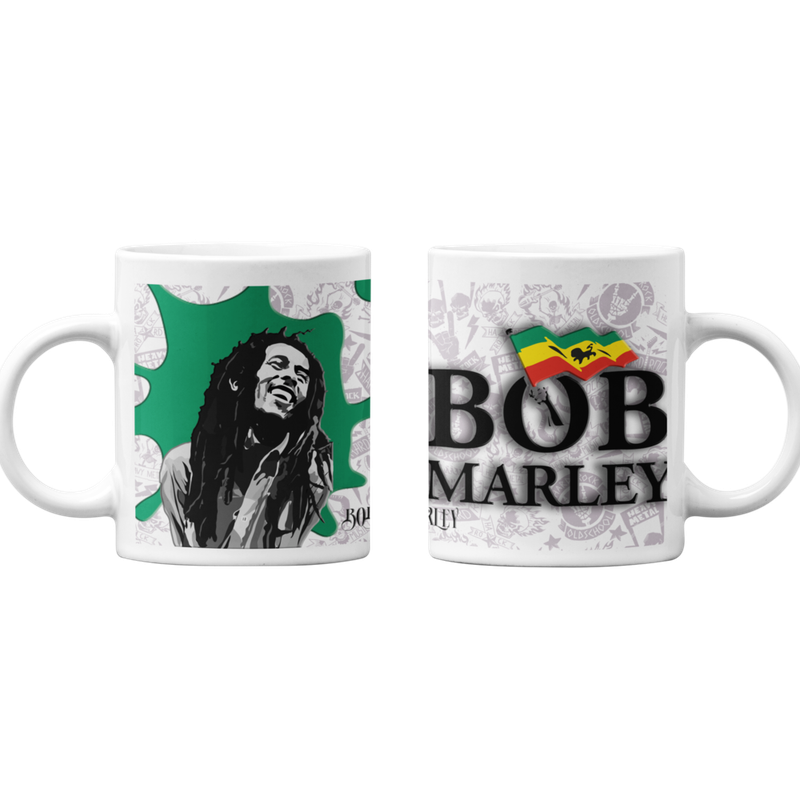 TAZONES TAZAS BLANCAS BOB MARLEY ROCK MUSICA - 1