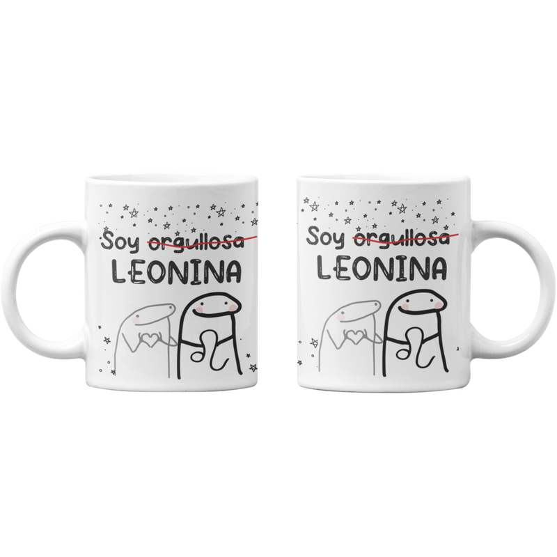 TAZONES TAZAS BLANCAS SOY ORGULLOSA LEONINA HOROSCOPO - 1