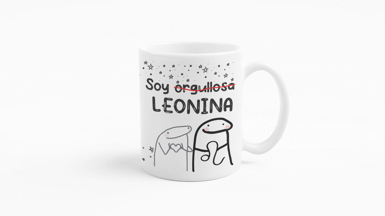 TAZONES TAZAS BLANCAS SOY ORGULLOSA LEONINA HOROSCOPO - 3