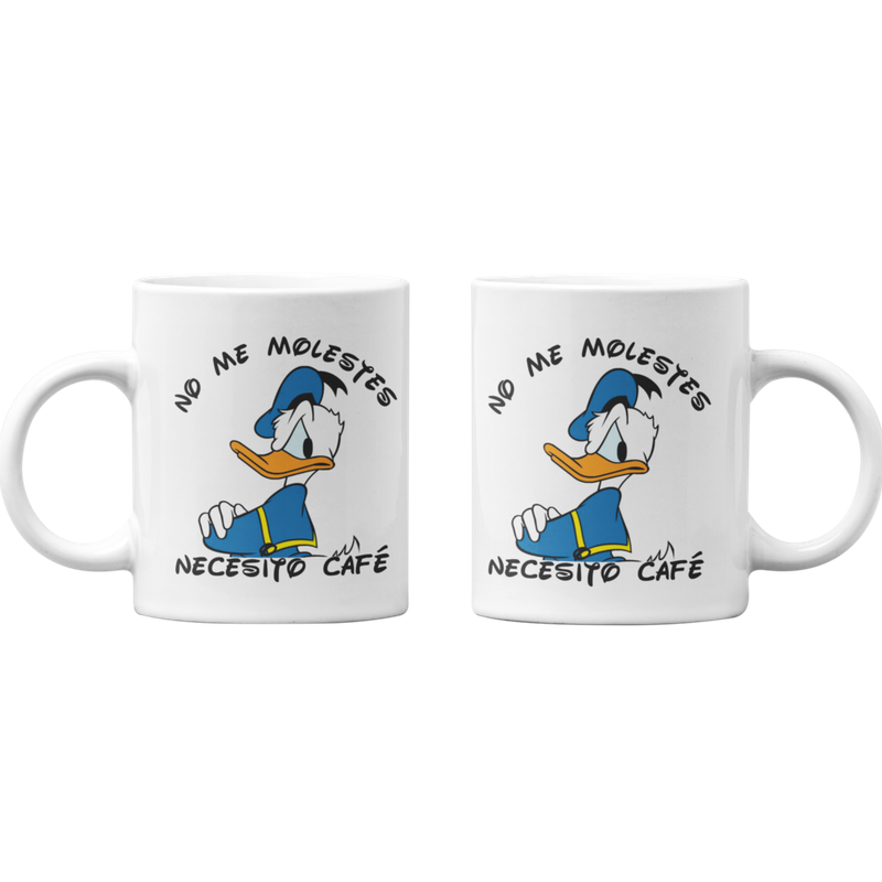 TAZONES TAZAS BLANCAS PATO DONALD NO ME MOLESTES - 1