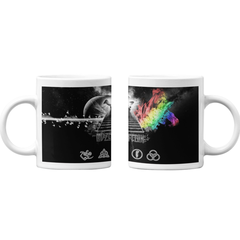 TAZONES TAZAS BLANCAS LED ZEPPELIN BANDAS DE ROCK - 1