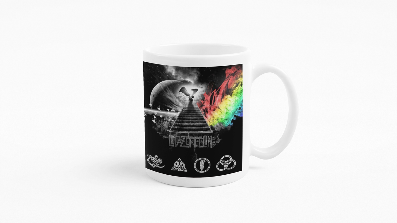 TAZONES TAZAS BLANCAS LED ZEPPELIN BANDAS DE ROCK - 3