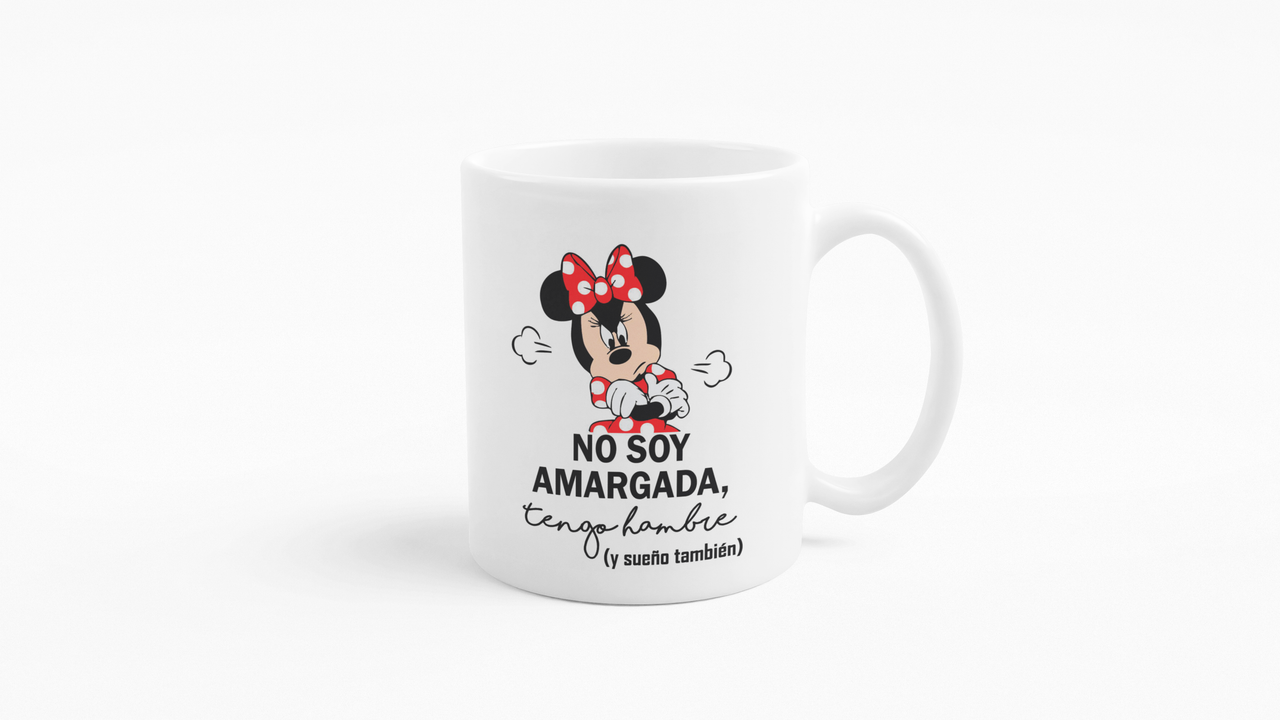 TAZONES TAZAS BLANCAS MINNIE MOUSE NO SOY AMARGADA - 3