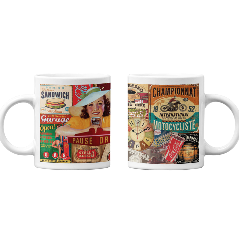 TAZONES TAZAS BLANCAS MARCAS VINTAGE AÑOS 50 - 1