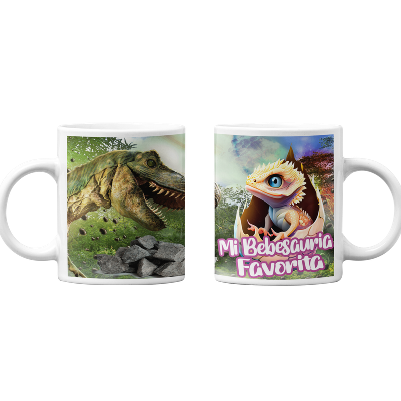 TAZONES TAZAS BLANCAS MI BEBESAURIA FAVORITA - 1