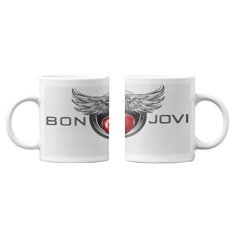 TAZONES TAZAS BLANCAS BON JOVI BANDAS DE ROCK - 1