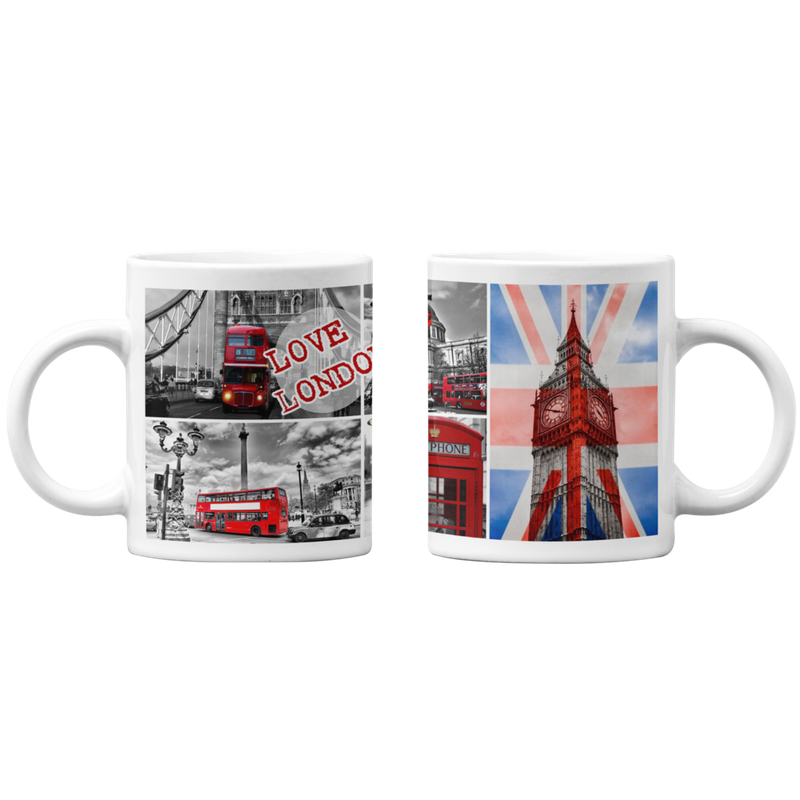 TAZONES TAZAS BLANCAS LOVE LONDON LONDRES VINTAGE - 1