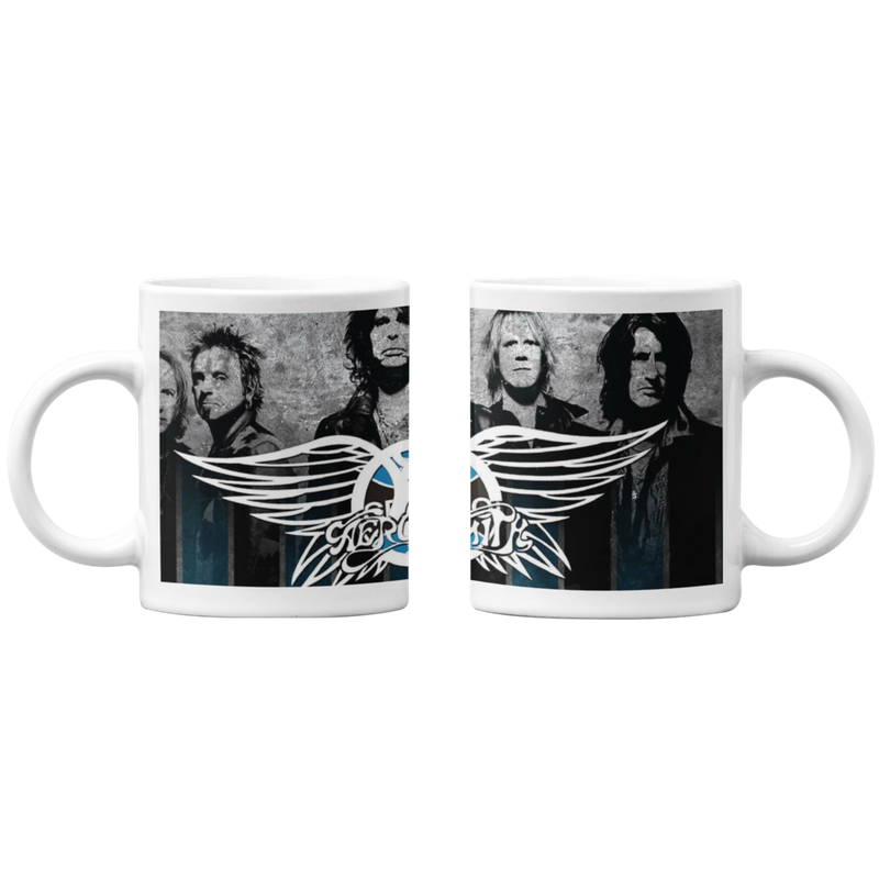 TAZONES TAZAS BLANCAS AEROSMITH BANDAS DE ROCK - 1