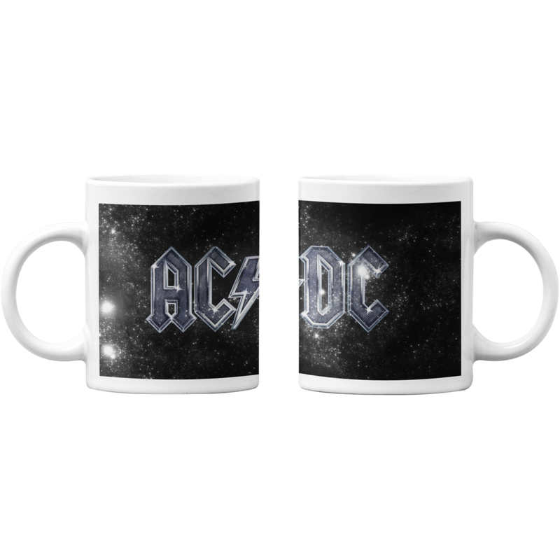TAZONES TAZAS BLANCAS AC DC BANDAS DE ROCK - 1