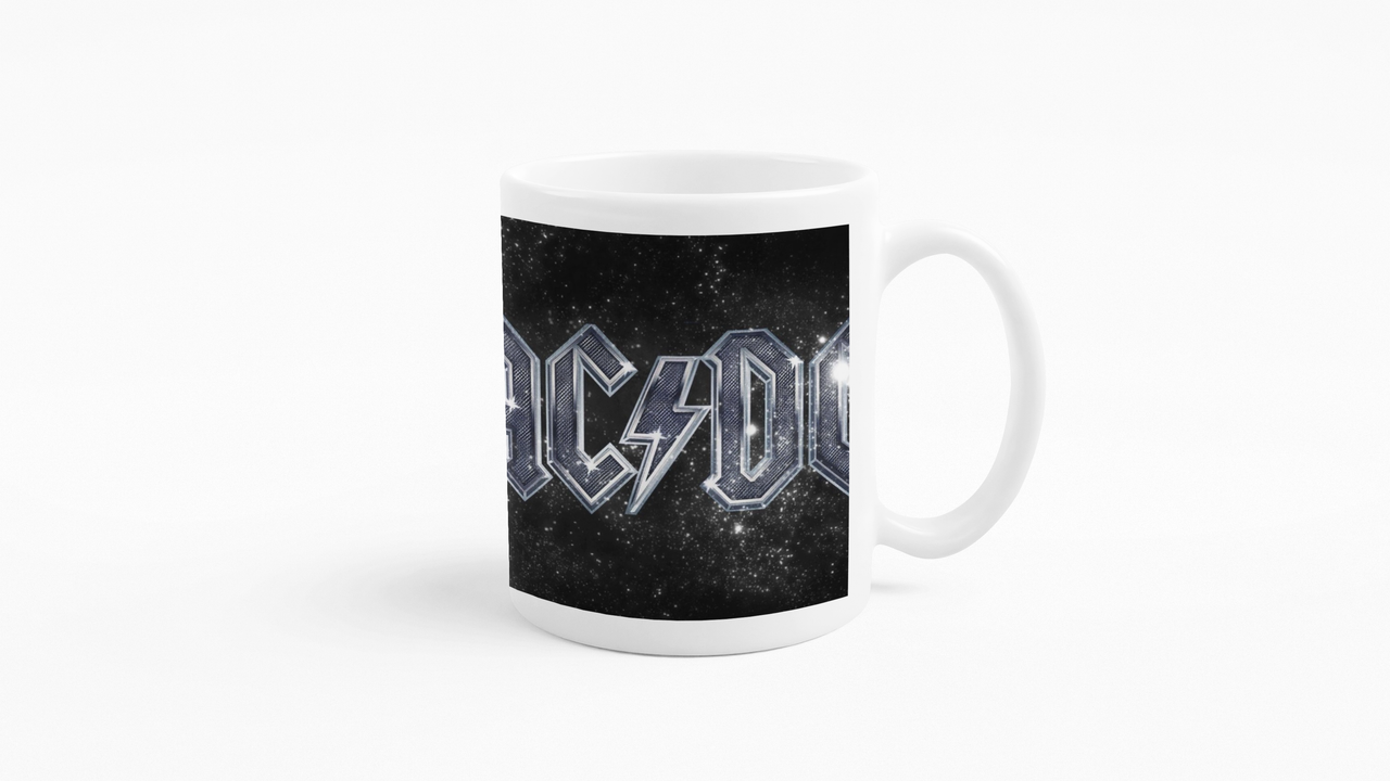 TAZONES TAZAS BLANCAS AC DC BANDAS DE ROCK - 3