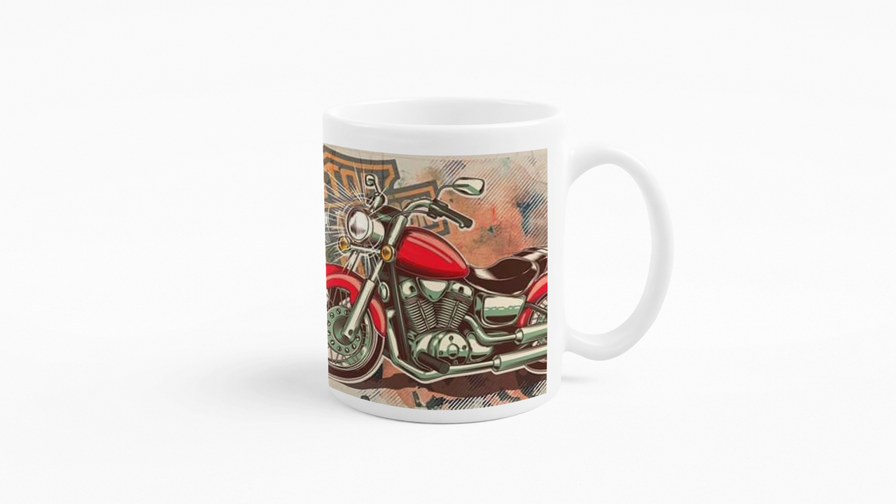 TAZONES TAZAS BLANCAS HARLEY DAVIDSON VINTAGE - 3