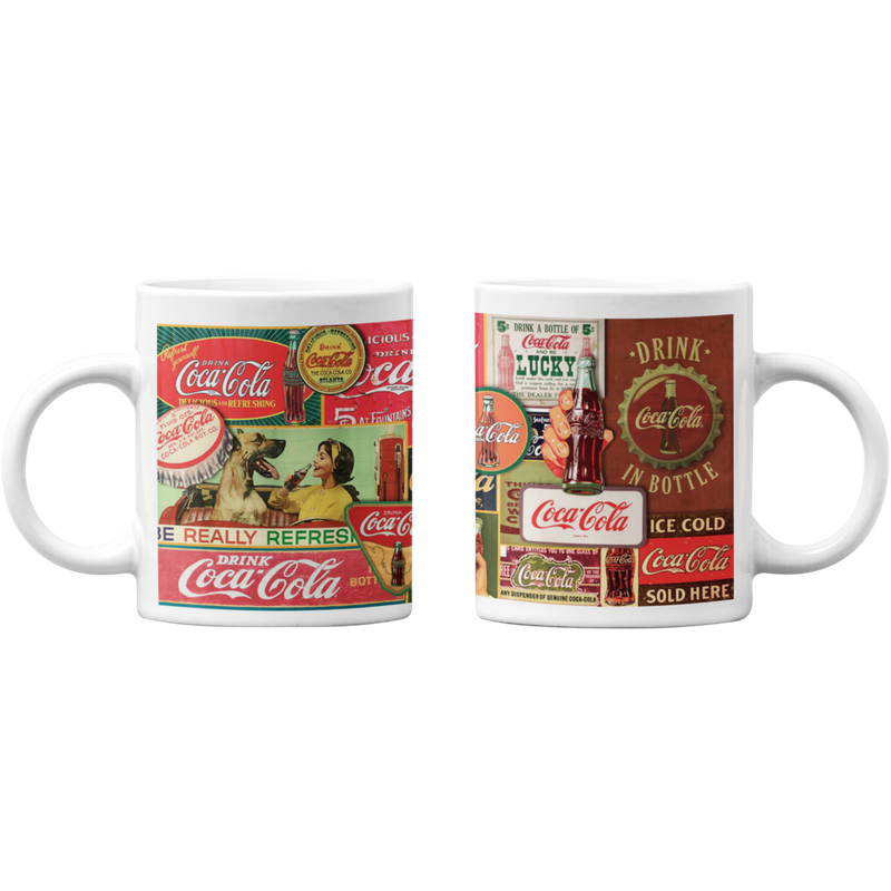TAZONES TAZAS BLANCAS COCA-COLA VINTAGE - 1