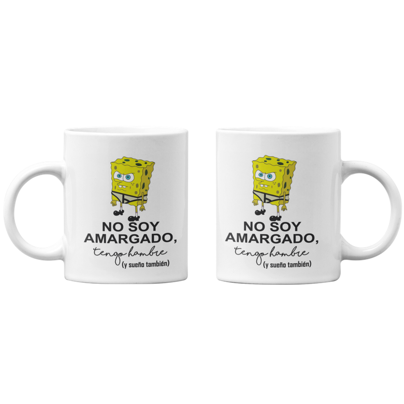 TAZONES TAZAS BLANCAS BOB ESPONJA NO SOY AMARGADO - 1