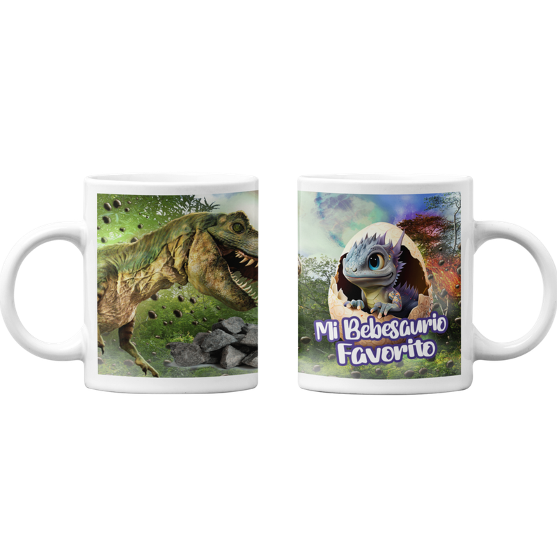 TAZONES TAZAS BLANCAS MI BEBESAURIO FAVORITO - 1