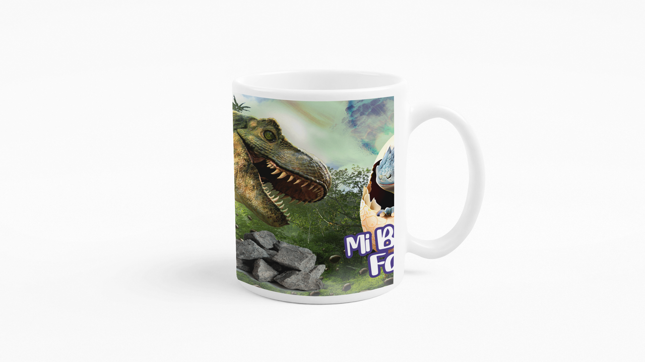TAZONES TAZAS BLANCAS MI BEBESAURIO FAVORITO - 3