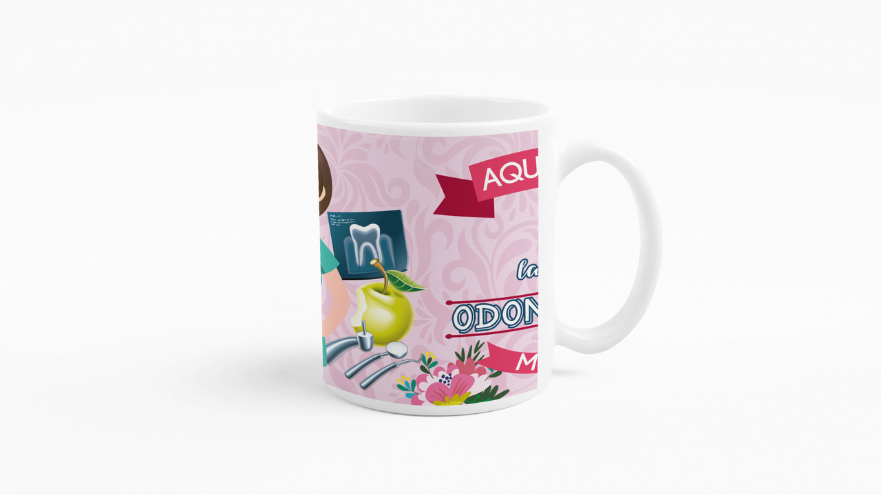 TAZONES TAZAS BLANCAS PARA EL ODONTOLOGA PERSONALIZADO - 3