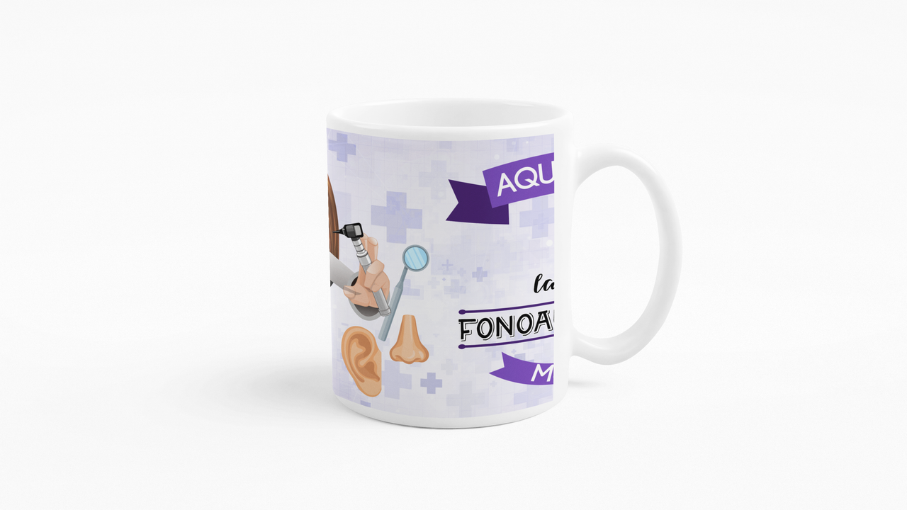 TAZONES TAZAS BLANCAS PARA FONOAUDIOLOGA PERSONALIZADO - 3