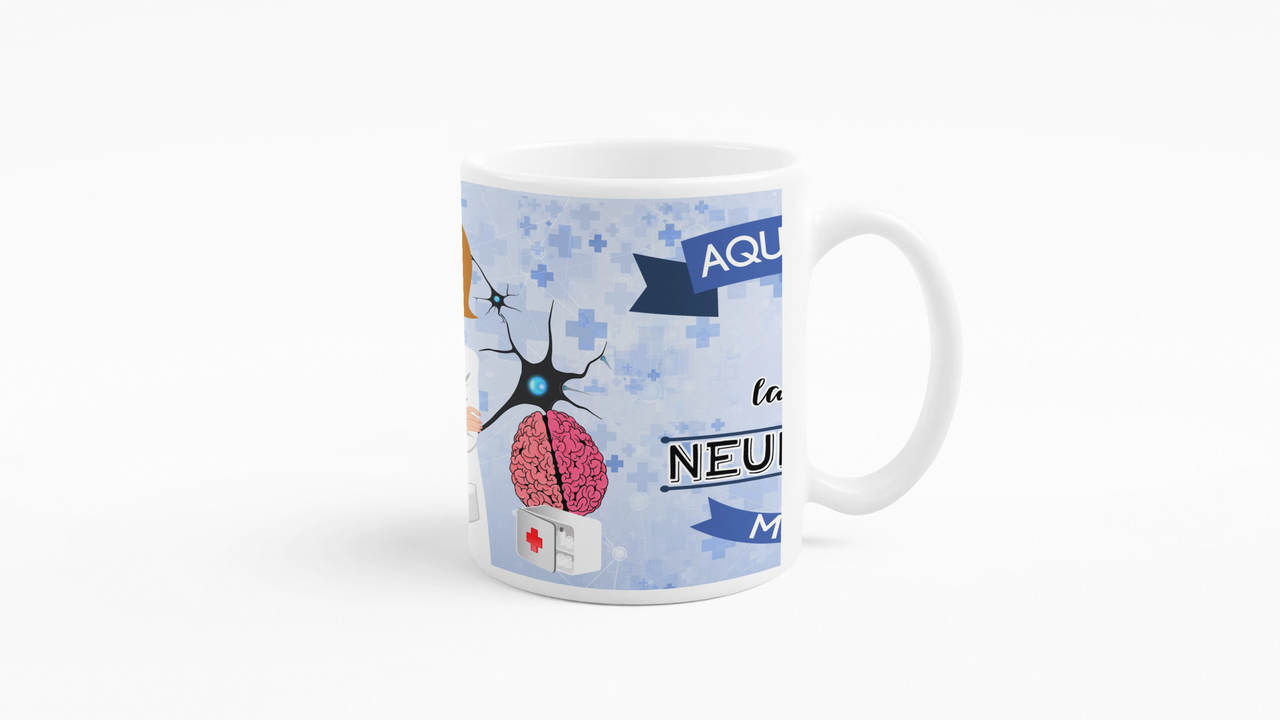 TAZONES TAZAS BLANCAS PARA NEUROLOGA PERSONALIZADO - 3