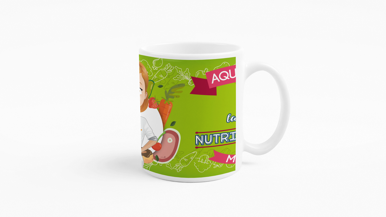 TAZONES TAZAS BLANCAS PARA NUTRICIONISTA PERSONALIZADO - 3