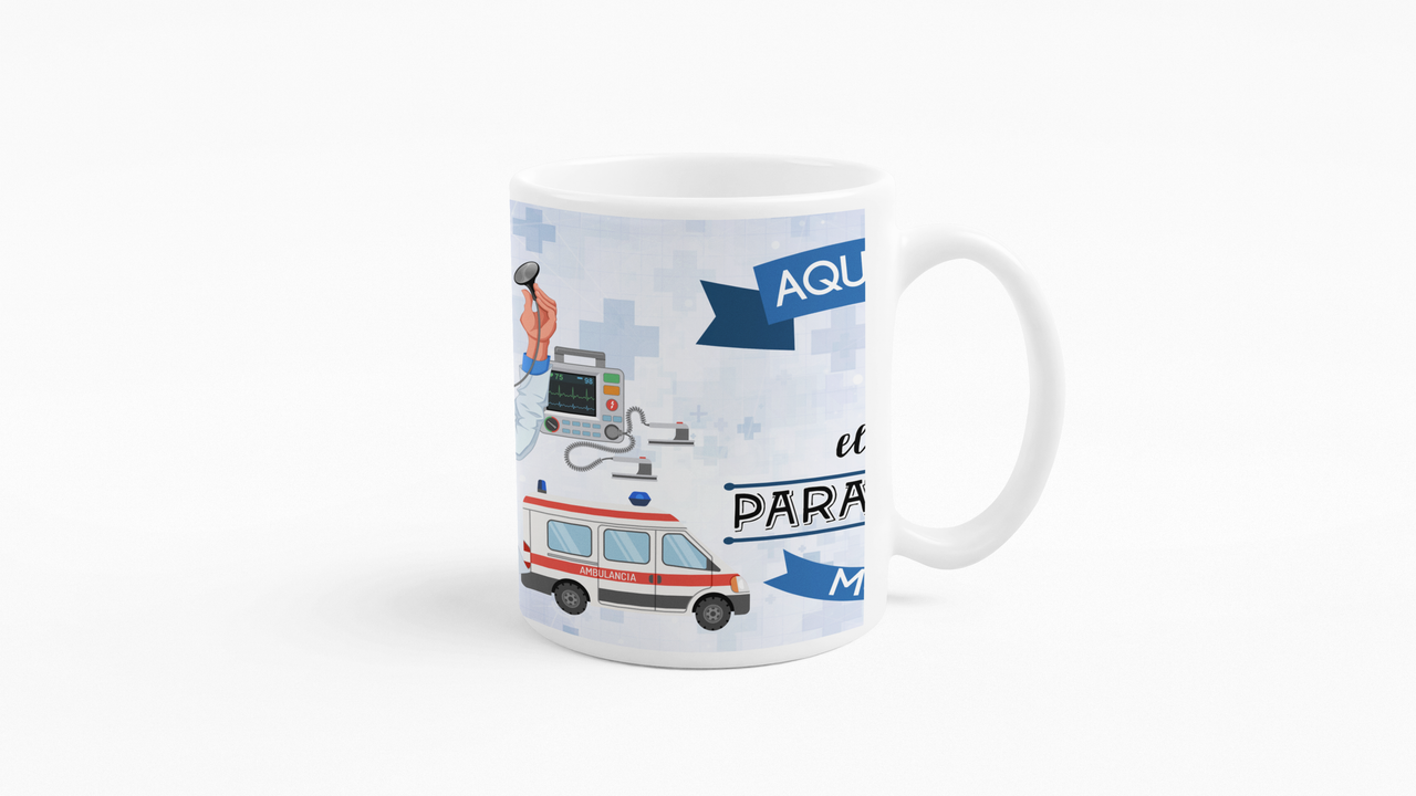 TAZONES TAZAS BLANCAS PARA EL PARAMEDICO PERSONALIZADO - 3