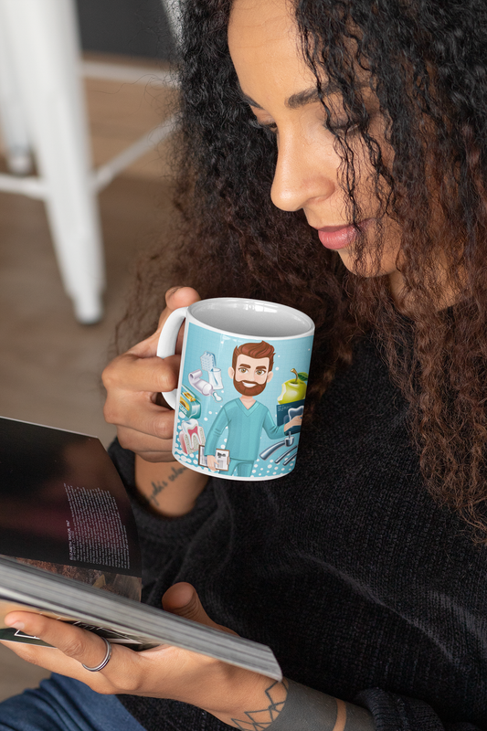 TAZONES TAZAS BLANCAS PARA EL ODONTOLOGO PERSONALIZADO - 2
