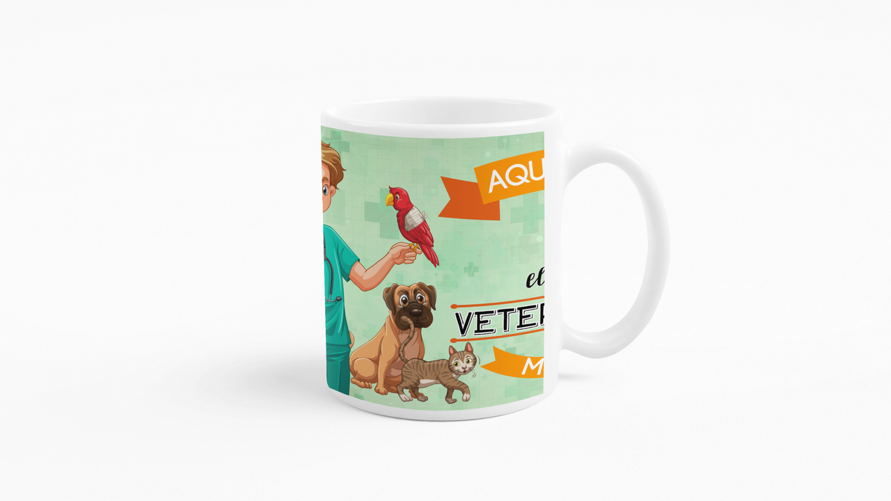 TAZONES TAZAS BLANCAS PARA EL VETERINARIO PERSONALIZADO - 3