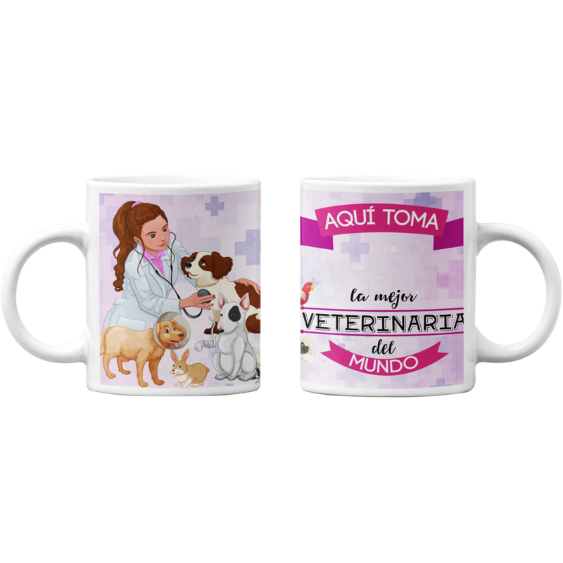 TAZONES TAZAS BLANCAS PARA EL VETERINARIA PERSONALIZADO - 1