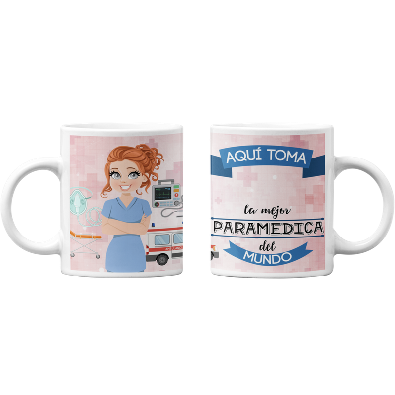 TAZONES TAZAS BLANCAS PARA EL PARAMEDICA PERSONALIZADO - 1
