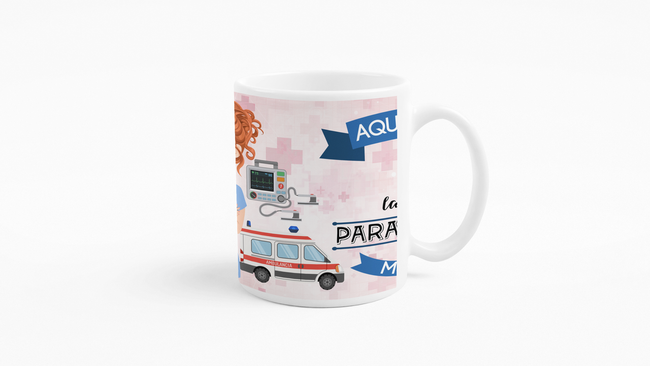 TAZONES TAZAS BLANCAS PARA EL PARAMEDICA PERSONALIZADO - 3