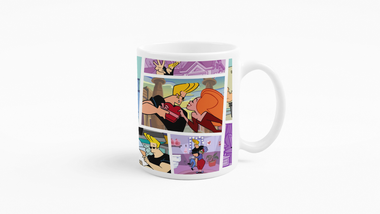 TAZONES TAZAS BLANCAS CARTOON NETWORK JHONNY BRAVO - 3