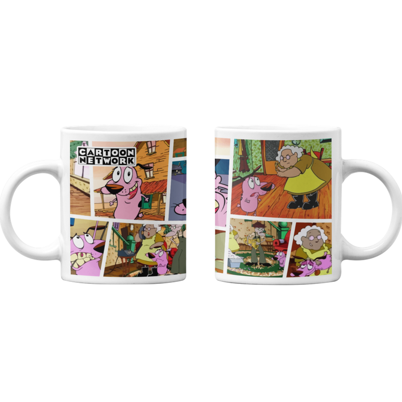 TAZONES TAZAS BLANCAS CARTOON NETWORK CORAJE PERRO VALIENTE - 1