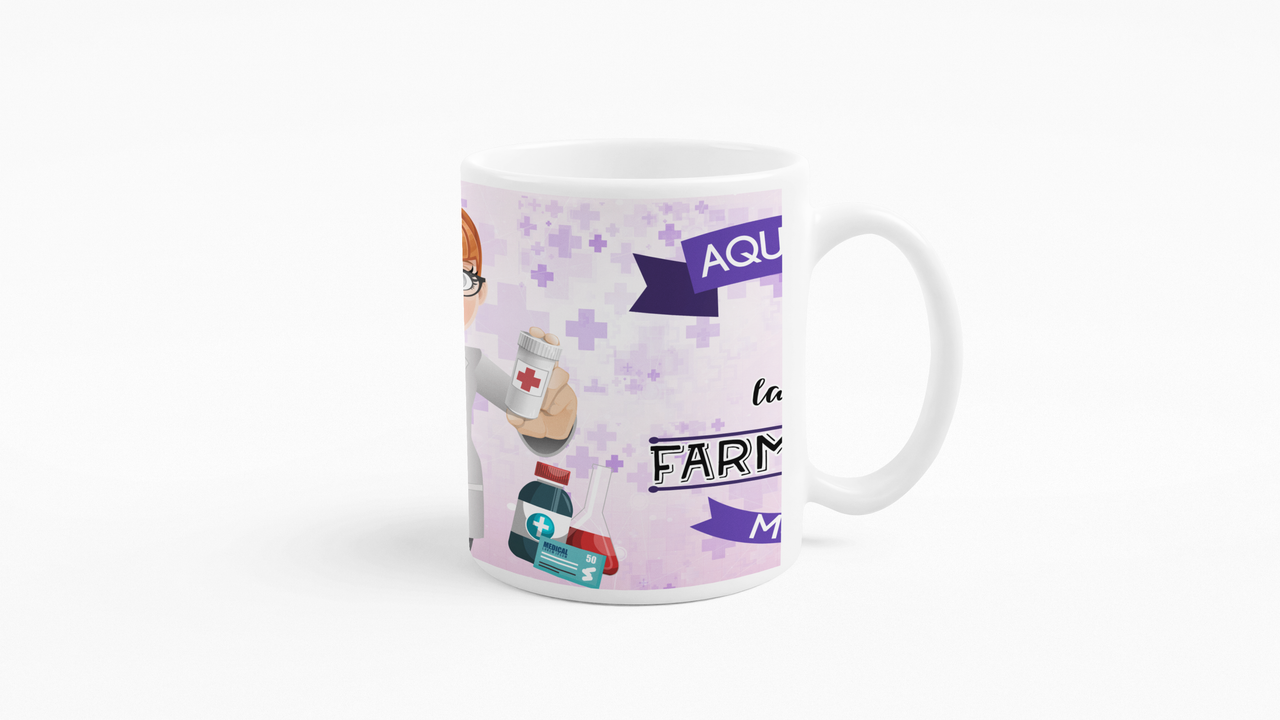 TAZONES TAZAS BLANCAS PARA FARMACEUTA PERSONALIZADO - 3