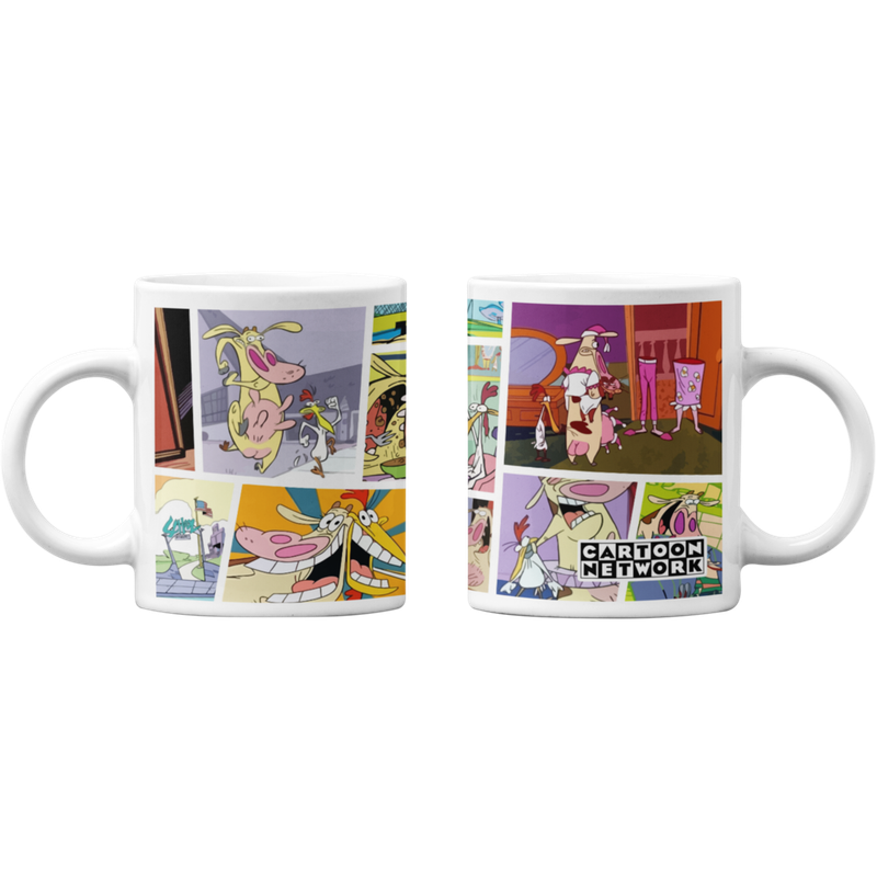 TAZONES TAZAS BLANCAS CARTOON NETWORK LA VACA Y EL POLLITO - 1