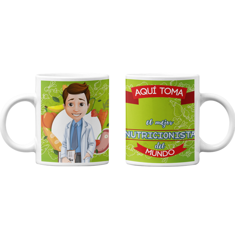 TAZONES TAZAS BLANCAS PARA EL NUTRICIONISTA PERSONALIZADO - 1