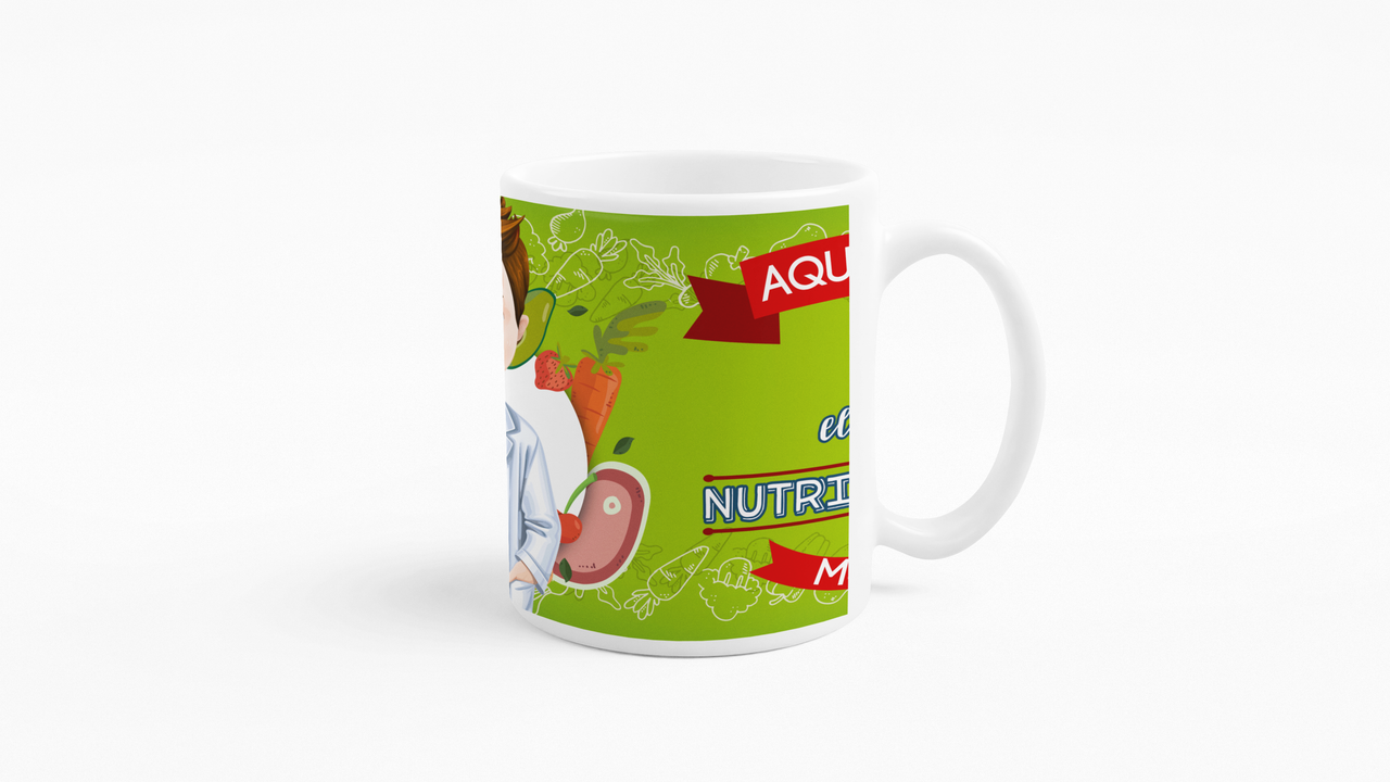 TAZONES TAZAS BLANCAS PARA EL NUTRICIONISTA PERSONALIZADO - 3