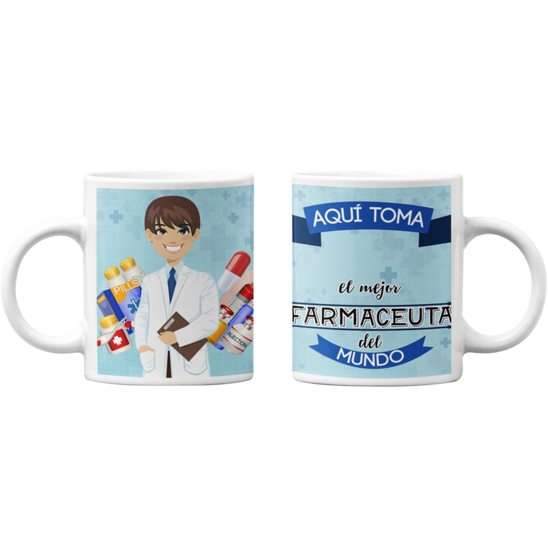 TAZONES TAZAS BLANCAS PARA EL FARMACEUTA PERSONALIZADO - 1