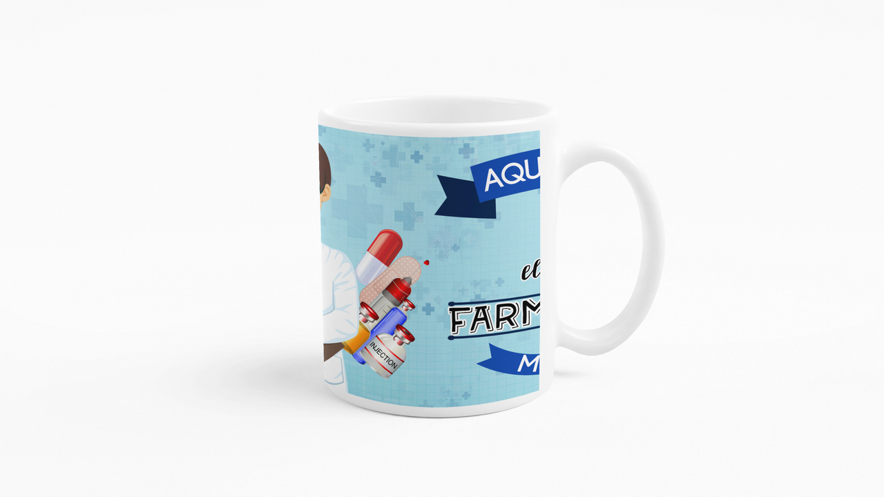 TAZONES TAZAS BLANCAS PARA EL FARMACEUTA PERSONALIZADO - 3