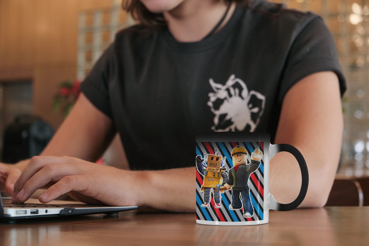 TAZA MAGICA ROBLOX INFANTIL JUEGO BUILDER Y ROBOT - 2